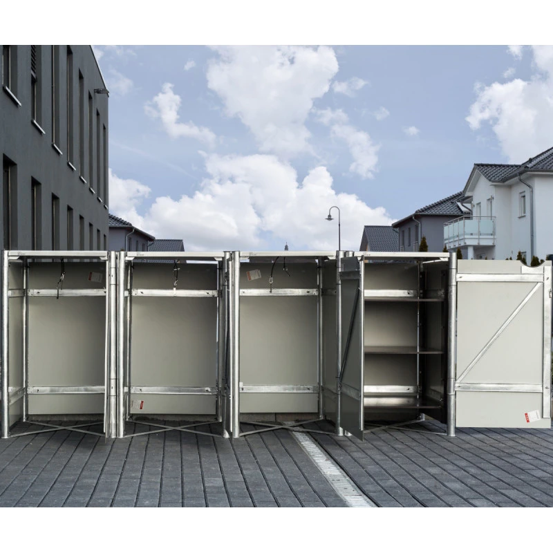 Cache-poubelle 4 Compartiments Müllbox En Aluminium Noir 4x240L – HIDE 3 Cache-poubelle 4 Compartiments Müllbox En Aluminium Noir 4x240L – HIDE – Image 3