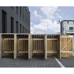 Cache-poubelle 4 Compartiments Müllbox En Bois Traité Naturel 4x240L – HIDE 7 Cache-poubelle 4 Compartiments Müllbox En Bois Traité Naturel 4x240L – HIDE -Mobilier De Jardin cache poubelle 4 compartiments mullbox en bois traite naturel 4x240l hide 2