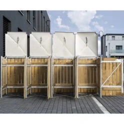 Cache-poubelle 4 Compartiments Müllbox En Bois Traité Naturel 4x240L – HIDE 8 Cache-poubelle 4 Compartiments Müllbox En Bois Traité Naturel 4x240L – HIDE -Mobilier De Jardin cache poubelle 4 compartiments mullbox en bois traite naturel 4x240l hide 3