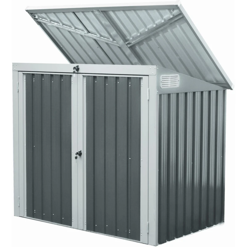 Cache-poubelle Double En Acier Pour Conteneurs 240L – Westmann 2 Cache-poubelle Double En Acier Pour Conteneurs 240L – Westmann – Image 2