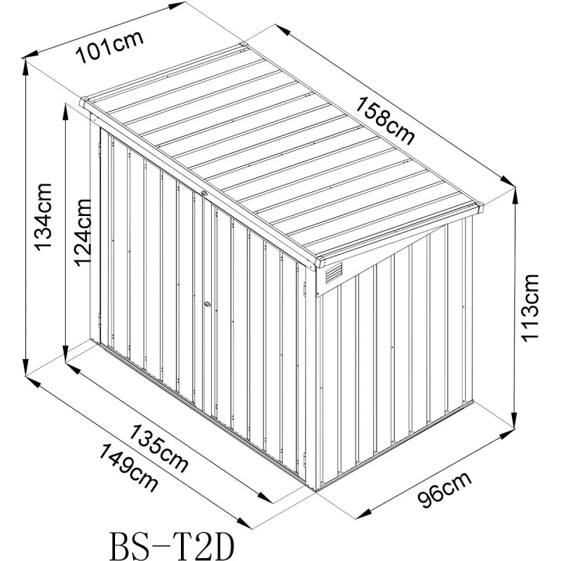 Cache-poubelle Double En Acier Pour Conteneurs 240L – Westmann 5 Cache-poubelle Double En Acier Pour Conteneurs 240L – Westmann – Image 5