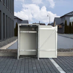 Cache-poubelle Müllbox En Aluminium Gris 140L – HIDE 8 Cache-poubelle Müllbox En Aluminium Gris 140L – HIDE -Mobilier De Jardin cache poubelle mullbox en aluminium gris 140l hide 3