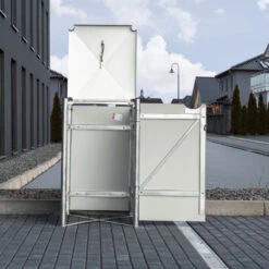 Cache-poubelle Müllbox En Aluminium Gris 240L – HIDE -Mobilier De Jardin cache poubelle mullbox en aluminium gris 240l hide 3