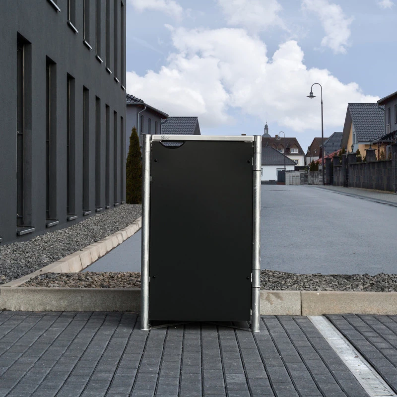 Cache-poubelle Müllbox En Aluminium Noir 140L – HIDE 3 Cache-poubelle Müllbox En Aluminium Noir 140L – HIDE – Image 3