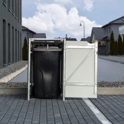 Cache-poubelle Müllbox En Aluminium Noir 140L – HIDE 11 Cache-poubelle Müllbox En Aluminium Noir 140L – HIDE -Mobilier De Jardin cache poubelle mullbox en aluminium noir 140l hide 5