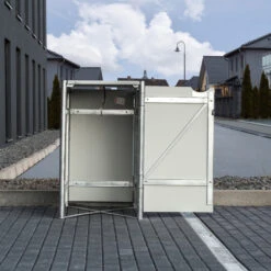 Cache-poubelle Müllbox En Aluminium Noir 240L – HIDE -Mobilier De Jardin cache poubelle mullbox en aluminium noir 240l hide 3