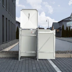 Cache-poubelle Müllbox En Aluminium Noir 240L – HIDE -Mobilier De Jardin cache poubelle mullbox en aluminium noir 240l hide 4