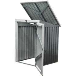 Cache-poubelle Simple En Acier Pour Conteneurs 240L – Westmann -Mobilier De Jardin cache poubelle simple en acier pour conteneurs 240l westmann 2