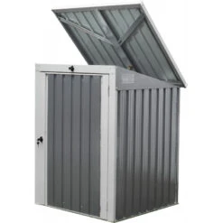 Cache-poubelle Simple En Acier Pour Conteneurs 240L – Westmann -Mobilier De Jardin cache poubelle simple en acier pour conteneurs 240l westmann 3