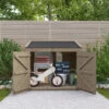 Coffre De Jardin En Bois Traité 20mm 1200L GENIO Noir - Gardy Shelter
