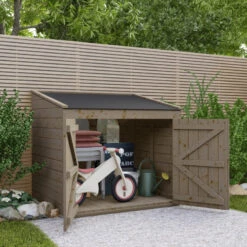 Coffre De Jardin En Bois Traité 20mm 1200L GENIO Noir - Gardy Shelter -Mobilier De Jardin coffre de jardin en bois traite 20mm 1200l genio noir gardy shelter 3