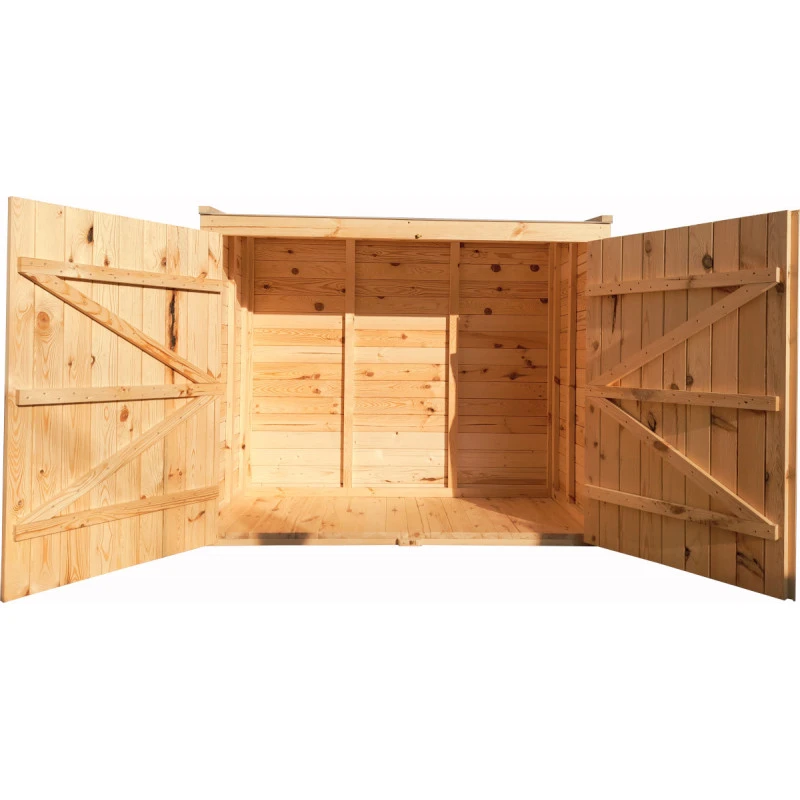 Coffre De Jardin En Bois Traité 28mm 2000L ALTO Blanc - Gardy Shelter 2 Coffre De Jardin En Bois Traité 28mm 2000L ALTO Blanc - Gardy Shelter – Image 2