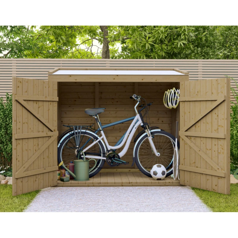 Coffre De Jardin En Bois Traité 28mm 2000L ALTO Blanc - Gardy Shelter 6 Coffre De Jardin En Bois Traité 28mm 2000L ALTO Blanc - Gardy Shelter – Image 6