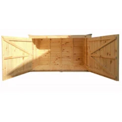 Coffre De Jardin En Bois Traité 28mm 2000L LARGO Blanc - Gardy Shelter -Mobilier De Jardin coffre de jardin en bois traite 28mm 2000l largo blanc gardy shelter 2