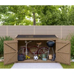 Coffre De Jardin En Bois Traité 28mm 2000L LARGO Noir - Gardy Shelter -Mobilier De Jardin coffre de jardin en bois traite 28mm 2000l largo noir gardy shelter 5
