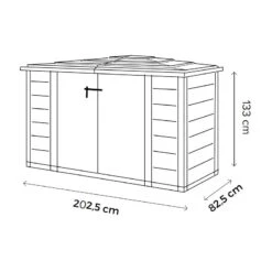 Coffre De Jardin En Résine Avec Plancher 1800L BOX EVO 200 – Garofalo -Mobilier De Jardin coffre de jardin en resine avec plancher 1930l box evo 200 garofalo 2