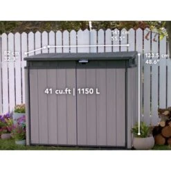 Coffre De Jardin En Résine Brossée Brossium 1150L - Keter 10 Coffre De Jardin En Résine Brossée Brossium 1150L - Keter -Mobilier De Jardin coffre de jardin en resine brossee brossium 1150l keter 4