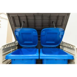 Coffre De Jardin Multifonctions En Résine 1200L Toit Plat Beige - Keter -Mobilier De Jardin coffre de jardin multifonctions en resine 1200l keter 2