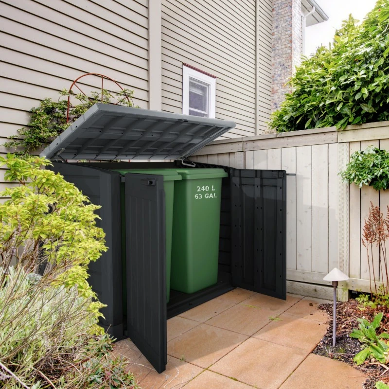 Coffre De Jardin Multifonctions En Résine 1200L Toit Plat Noir - Keter 2 Coffre De Jardin Multifonctions En Résine 1200L Toit Plat Noir - Keter – Image 2