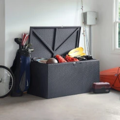 Coffre De Rangement En Métal 509L Anthracite 0,9m² Shelter Logic -Mobilier De Jardin coffre de rangement en metal 509l anthracite 09m shelter logic 5