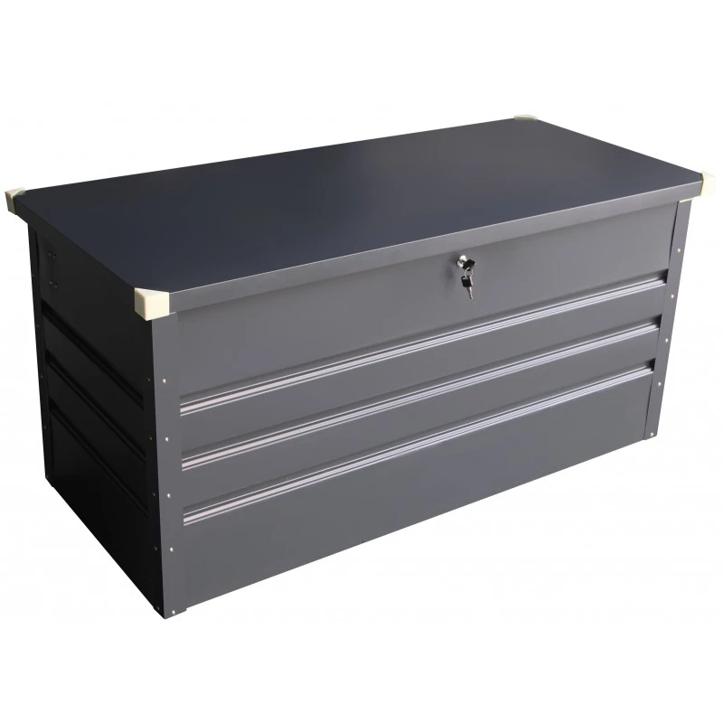 Coffre De Rangement En Métal Anthracite 400L Avec Plancher X-METAL 3 Coffre De Rangement En Métal Anthracite 400L Avec Plancher X-METAL – Image 3