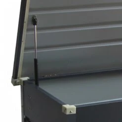Coffre De Rangement En Métal Anthracite 570L Avec Plancher X-METAL -Mobilier De Jardin coffre de rangement en metal anthracite 650l avec plancher x metal 4