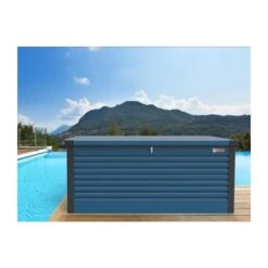 Coffre De Rangement En Métal Bleu 750L Patio Box 1,06m² TRIMETALS 11 Coffre De Rangement En Métal Bleu 750L Patio Box 1,06m² TRIMETALS -Mobilier De Jardin coffre de rangement en metal bleu 750l patio box 106m trimetals 5