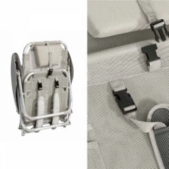 Fauteuil Clic Clac Des Plages En Polyester Gris -Mobilier De Jardin faa2faf01942d862