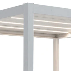 Kit éclairage 2 Lames Blanches LEDS 3m + Télécommande Pour Pergola Ombrea -Mobilier De Jardin kit eclairage 2 lames blanches leds 3m telecommande pour pergola ombrea 3