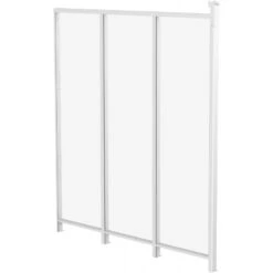 Panneau Latéral En Aluminium Et PC Transparent Pour Toit De Terrasse Blanc 2,5m X-METAL