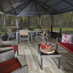 Pavillon Charlestone 384x594cm En Aluminium Et Acier Galvanisé - SOJAG 8 Pavillon Charlestone 384x594cm En Aluminium Et Acier Galvanisé - SOJAG -Mobilier De Jardin pavillon charlestone 384x594cm en aluminium et acier galvanise sojag 2