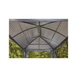 Pergola 3x4m Moreno Alu Anthracite Et Toit En Acier Galvanisé - SOJAG -Mobilier De Jardin pergola 3x4m moreno alu anthracite et toit en acier galvanise sojag 1 2