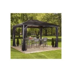 Pergola 3x4m Verona En Alu Anthracite Et Polycarbonate 6mm - SOJAG