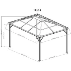 Pergola 3x4m Verona En Alu Anthracite Et Polycarbonate 6mm - SOJAG -Mobilier De Jardin pergola 3x4m verona en alu anthracite et polycarbonate 6mm sojag 3