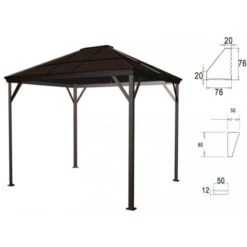 Pergola 3x4m Verona En Alu Anthracite Et Polycarbonate 6mm - SOJAG -Mobilier De Jardin pergola 3x4m verona en alu anthracite et polycarbonate 6mm sojag 4