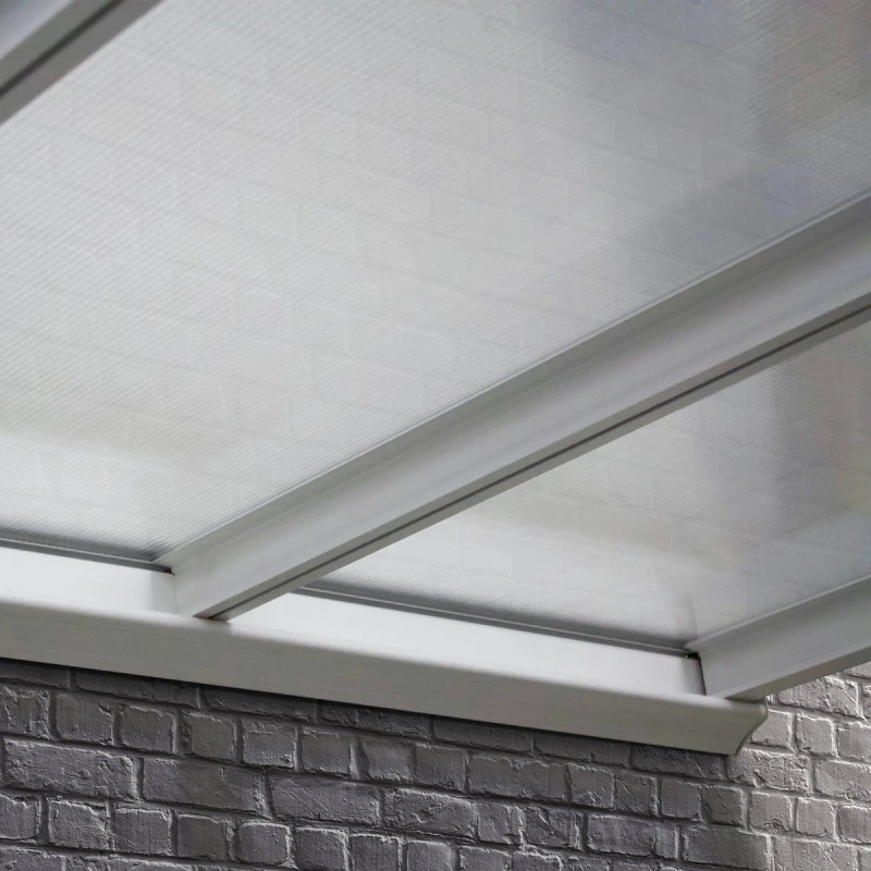 Pergola Adossée 300x300cm En Aluminium Blanc Et Polycarbonate 4mm CIELO - DCB Garden 4 Pergola Adossée 300x300cm En Aluminium Blanc Et Polycarbonate 4mm CIELO - DCB Garden – Image 4