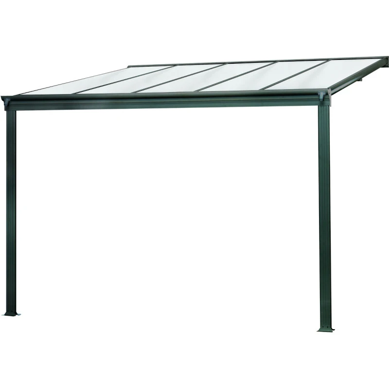 Pergola Adossée 300x300cm En Aluminium Noir Et Polycarbonate 4mm CIELO - DCB Garden 2 Pergola Adossée 300x300cm En Aluminium Noir Et Polycarbonate 4mm CIELO - DCB Garden – Image 2