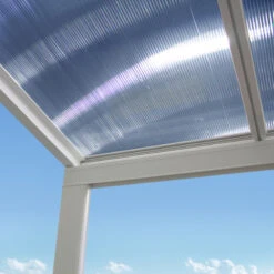 Pergola Adossée 435x300cm En Aluminium Blanc Et Polycarbonate 4mm CIELO - DCB Garden 8 Pergola Adossée 435x300cm En Aluminium Blanc Et Polycarbonate 4mm CIELO - DCB Garden -Mobilier De Jardin pergola adossee 435x300cm en aluminium blanc et polycarbonate 4mm cielo dcb garden 2