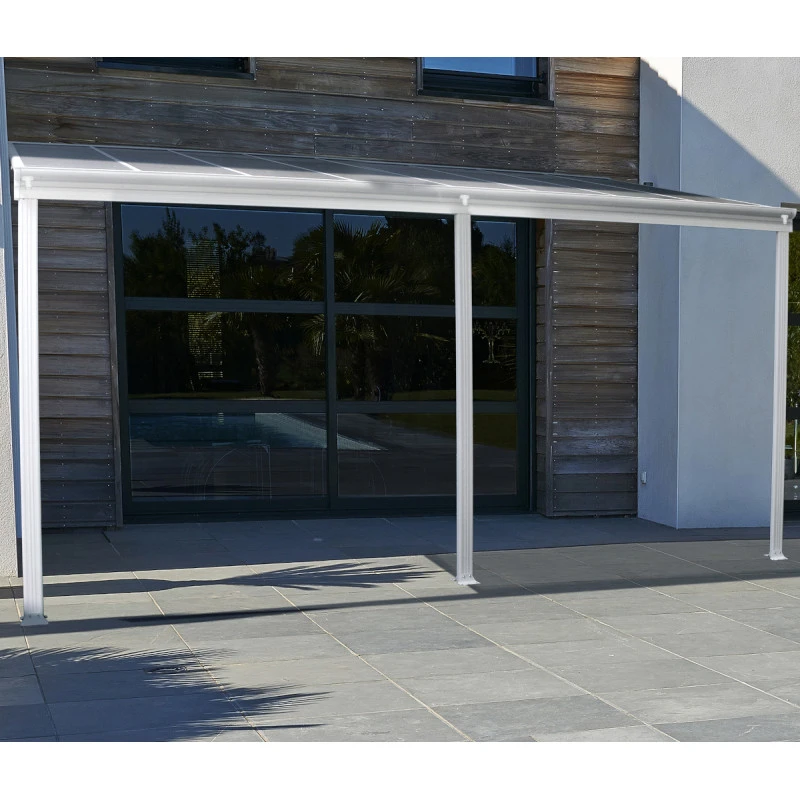 Pergola Adossée 435x300cm En Aluminium Blanc Et Polycarbonate 4mm CIELO - DCB Garden 6 Pergola Adossée 435x300cm En Aluminium Blanc Et Polycarbonate 4mm CIELO - DCB Garden – Image 6