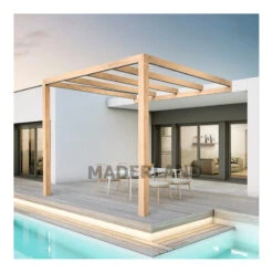 Pergola Adossée En Bois Lamellé-collé 400x400cm Burgos – Maderland