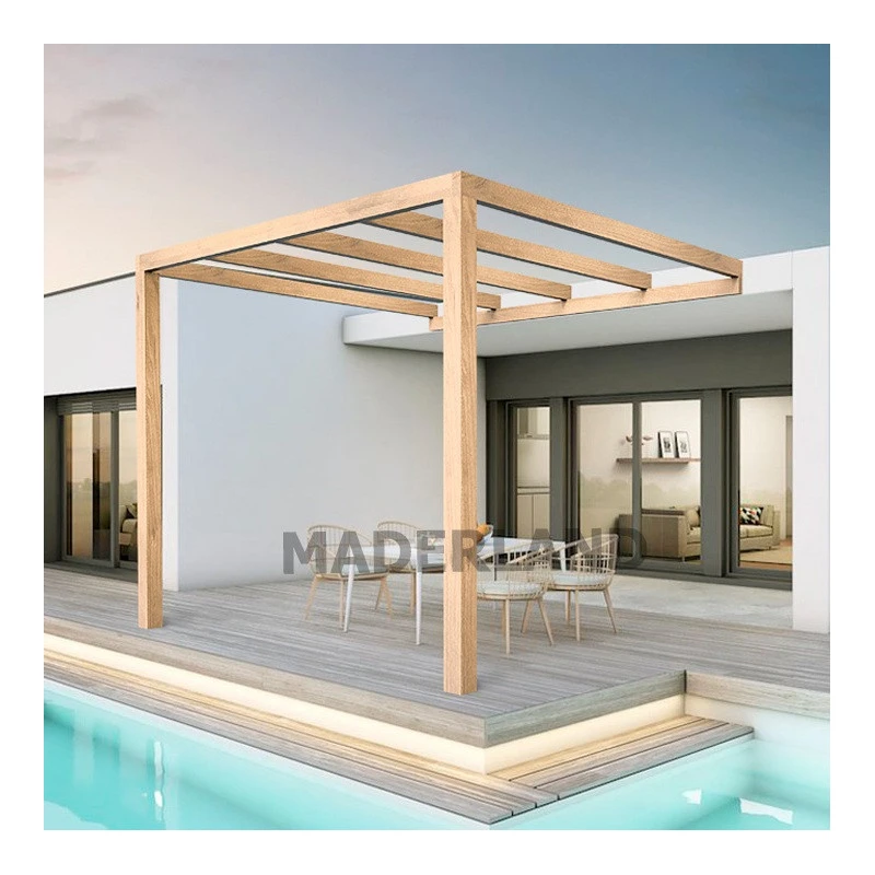 Pergola Adossée En Bois Lamellé-collé 500x400cm Burgos – Maderland 1 Pergola Adossée En Bois Lamellé-collé 500x400cm Burgos – Maderland