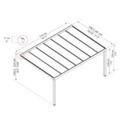 Pergola Adossée Stockholm 350x515cm Aluminium Gris Et Polycarbonate Avec Stores De Toit Rétractables – Palram - Canopia -Mobilier De Jardin pergola adossee stockholm 350x515cm aluminium gris et polycarbonate avec stores de toit retractables palram 5