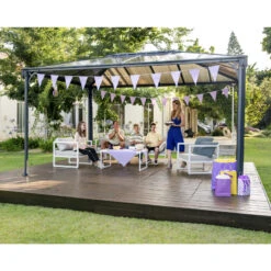 Pergola Aluminium Et Polycarbonate 430x295,5cm Martinique 4300 Palram - Canopia -Mobilier De Jardin pergola aluminium et polycarbonate 430x2955cm martinique 4300 palram 4