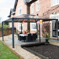 Pergola Aluminium Et Polycarbonate 492x359cm Martinique 5000 Palram - Canopia -Mobilier De Jardin pergola aluminium et polycarbonate 492x359cm martinique 5000 palram 5