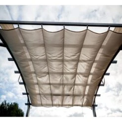 Pergola Arche Aluminium/acier Gris Anthracite 11,22m² Avec Toit En Toile Polyester 140gr/m² écru HABRITA 9 Pergola Arche Aluminium/acier Gris Anthracite 11,22m² Avec Toit En Toile Polyester 140gr/m² écru HABRITA -Mobilier De Jardin pergola arche aluminiumacier gris anthracite 1122m avec toit en toile polyester 140grm ecru habrita 3