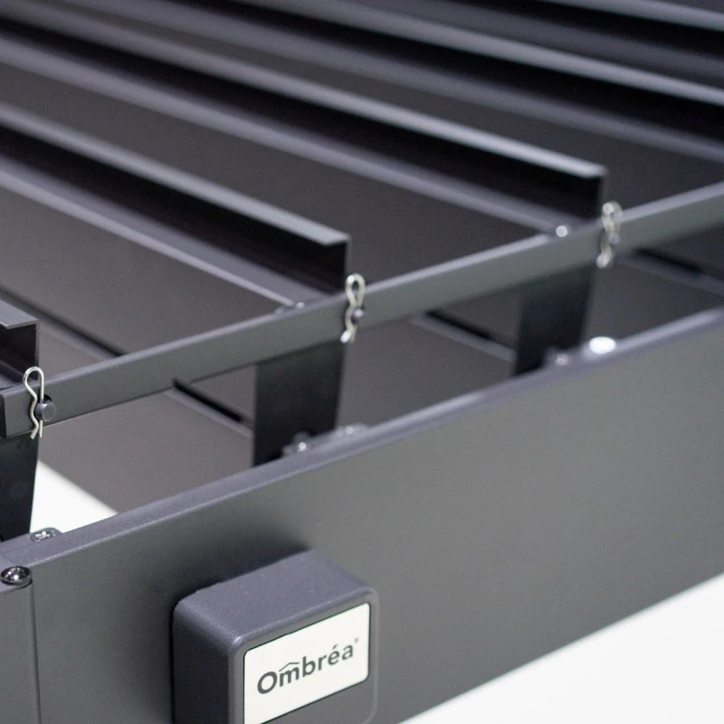 Pergola Bioclimatique Adossée En Alu Anthracite 3,6x6m Ombrea 5 Pergola Bioclimatique Adossée En Alu Anthracite 3,6x6m Ombrea – Image 5