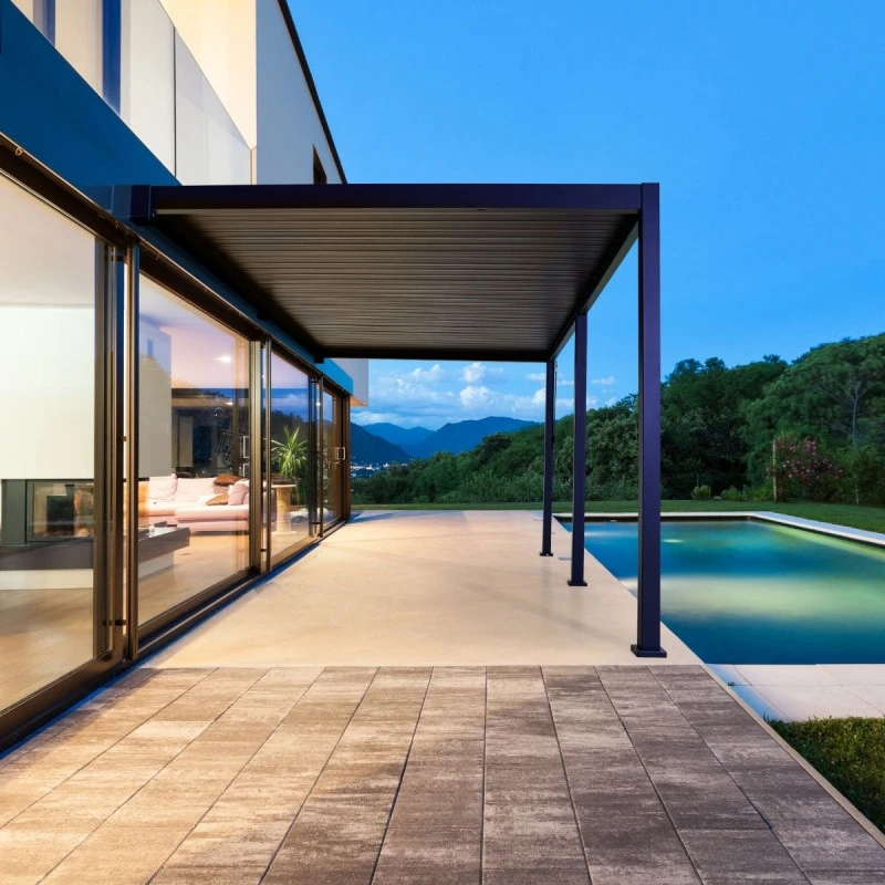 Pergola Bioclimatique Adossée En Alu Anthracite 3,6x6m Ombrea 1 Pergola Bioclimatique Adossée En Alu Anthracite 3,6x6m Ombrea