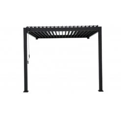 Pergola Bioclimatique Adossée En Alu Anthracite 3x3m Ombrea -Mobilier De Jardin pergola bioclimatique adossee en alu anthracite 3x3m ombrea 2
