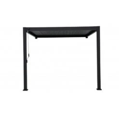 Pergola Bioclimatique Adossée En Alu Anthracite 3x3m Ombrea -Mobilier De Jardin pergola bioclimatique adossee en alu anthracite 3x3m ombrea 4