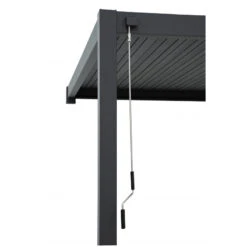 Pergola Bioclimatique Adossée En Alu Anthracite 3x3m Ombrea -Mobilier De Jardin pergola bioclimatique adossee en alu anthracite 3x3m ombrea 5